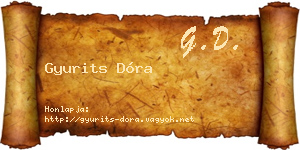 Gyurits Dóra névjegykártya