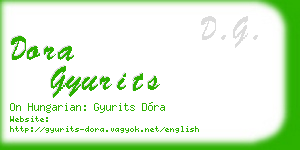 dora gyurits business card