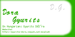 dora gyurits business card